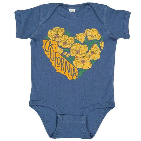 Poppy Heart Baby Onesie-CA LIMITED