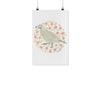 Poppy Quail White Poster-CA LIMITED