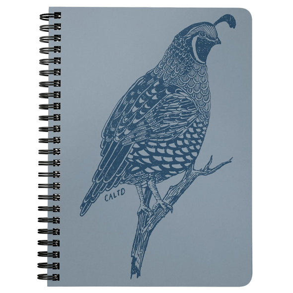 Quail Regent Grey Spiral Notebook-CA LIMITED