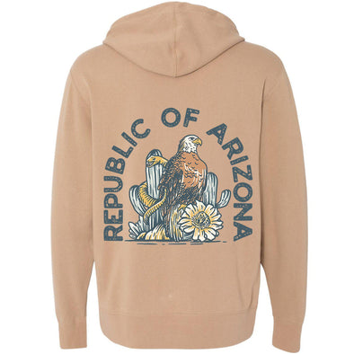 Republic Of Arizona Zipper Hoodie-CA LIMITED