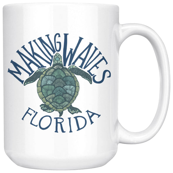 Sea Turtle FL Blue Ceramic Mug-CA LIMITED