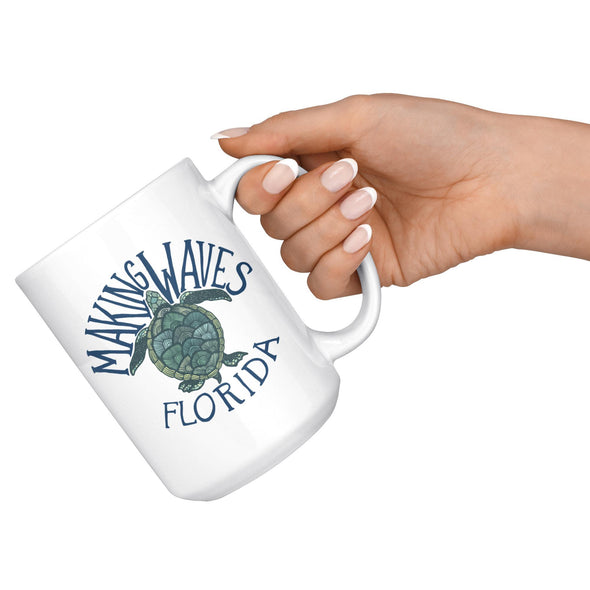 Sea Turtle FL Blue Ceramic Mug-CA LIMITED