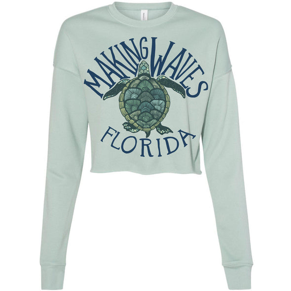 Sea Turtle FL Cropped Sweater-CA LIMITED