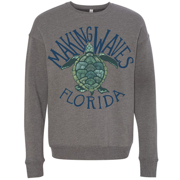 Sea Turtle FL Drop Shoulder Sweater-CA LIMITED