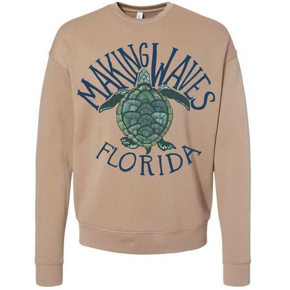 Sea Turtle FL Drop Shoulder Sweater-CA LIMITED