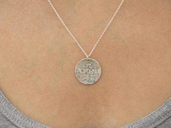 Silver California Girl Necklace-CA LIMITED