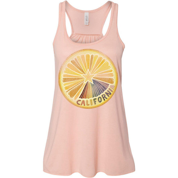 Starburst Orange Flowy Tank-CA LIMITED