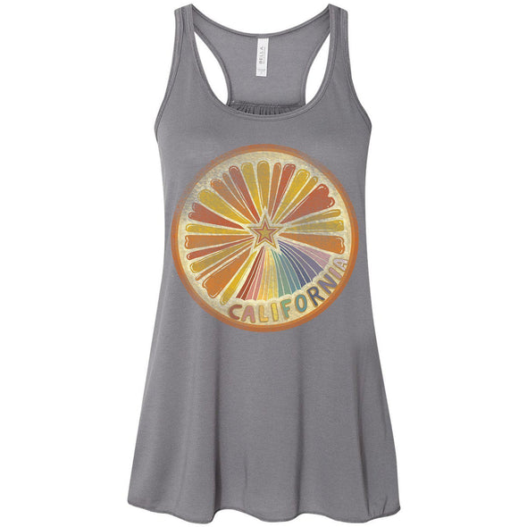 Starburst Orange Flowy Tank-CA LIMITED