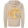 Starburst Orange Raglan Zip Up Hoodie-CA LIMITED