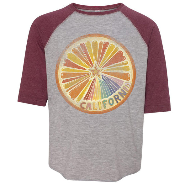 Starburst Orange Youth Baseball Tee-CA LIMITED