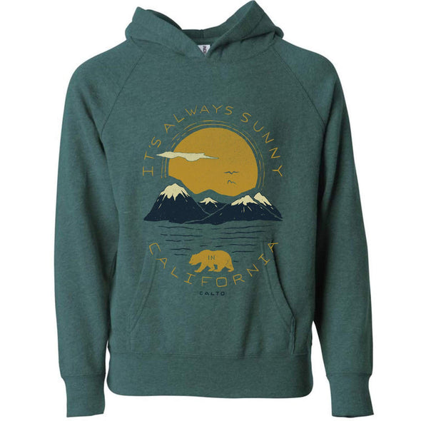 Sunny California Raglan Youth Hoodie-CA LIMITED