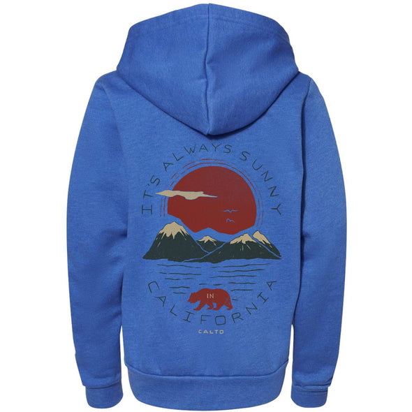 Sunny California Youth Zip Up Hoodie-CA LIMITED