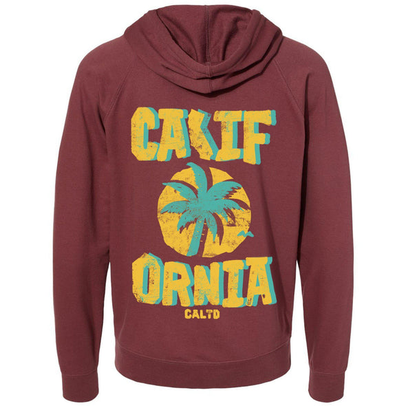 Sunset CA Love Raglan Zipper Hoodie-CA LIMITED