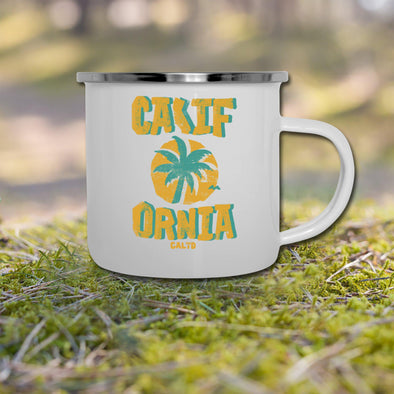 Sunset CA Love Yellow Camper Mug-CA LIMITED