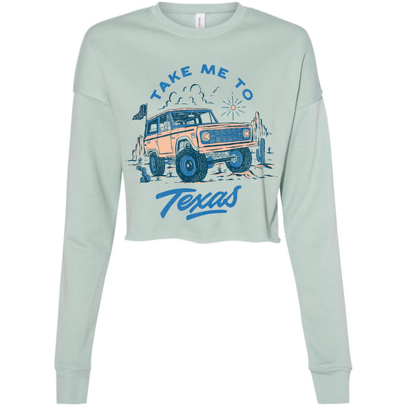 Take Me Tx Cropped Sweater-CA LIMITED