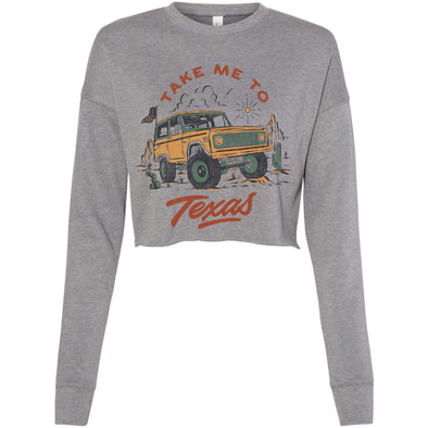 Take Me Tx Cropped Sweater-CA LIMITED