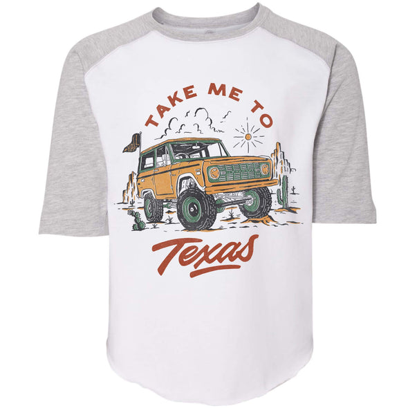 Take Me Tx Youth Baseball Tee-CA LIMITED