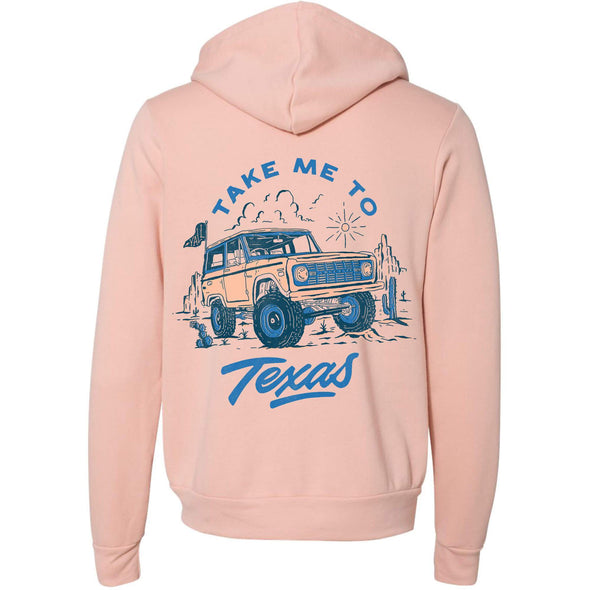 Take Me Tx Zipper Hoodie-CA LIMITED