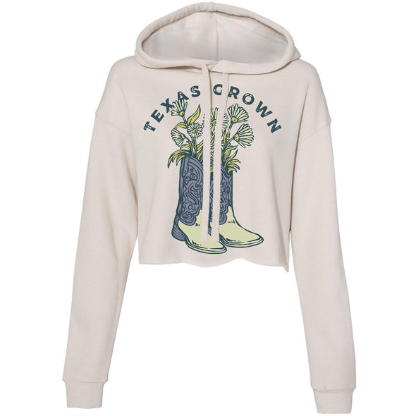 Texas Grown Cropped Hoodie-CA LIMITED