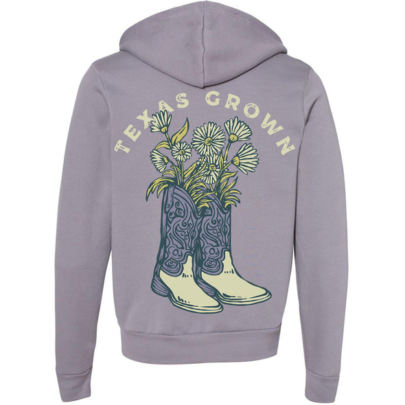 Texas Grown Zipper Hoodie-CA LIMITED