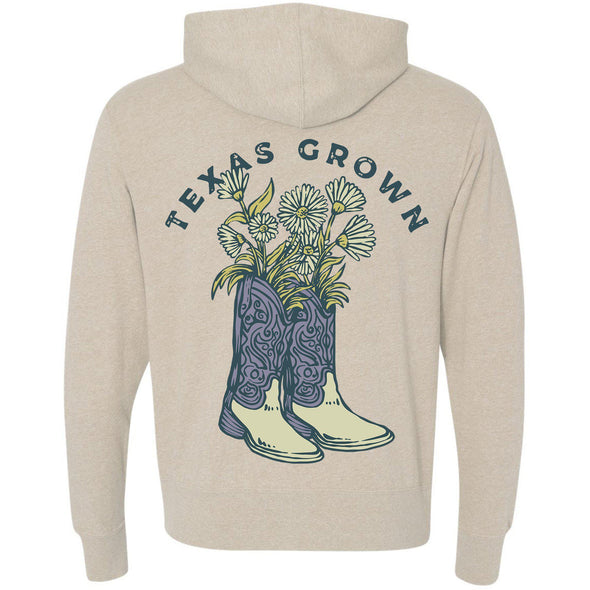 Texas Grown Zipper Hoodie-CA LIMITED