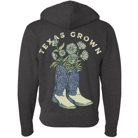 Texas Grown Zipper Hoodie-CA LIMITED