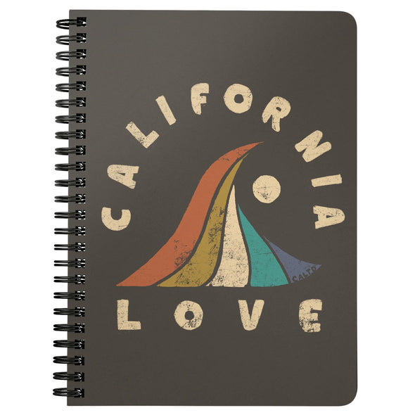 Wave CA Love Warm Charcoal Spiral Notebook-CA LIMITED