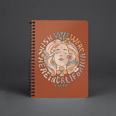 Wish Girl Orange Spiral Notebook-CA LIMITED