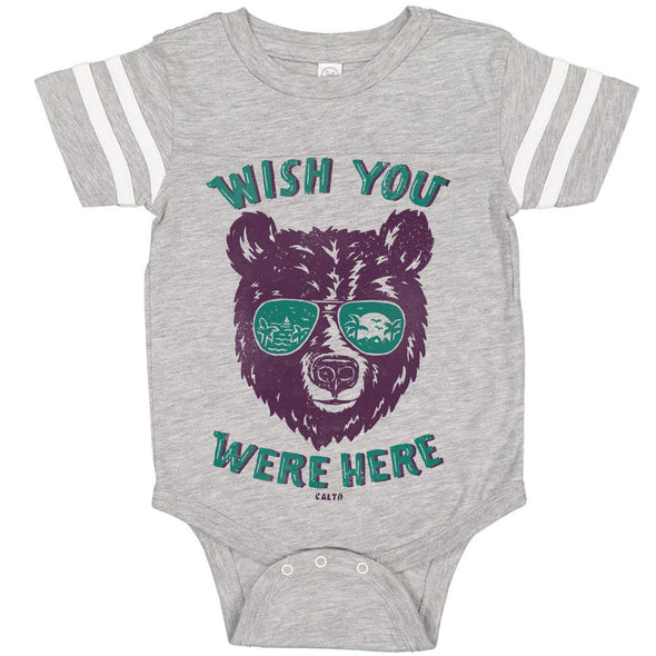 Wish You Were Here Stripes Baby Onesie-CA LIMITED