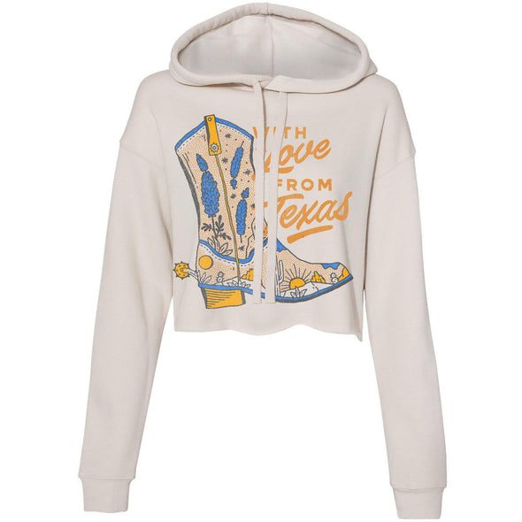 With Love TX Cropped Hoodie-CA LIMITED