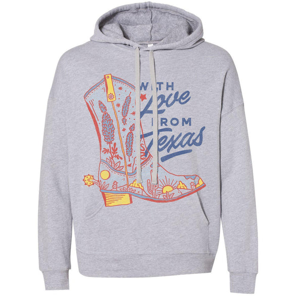 With Love TX Drop Shoulder Hoodie-CA LIMITED