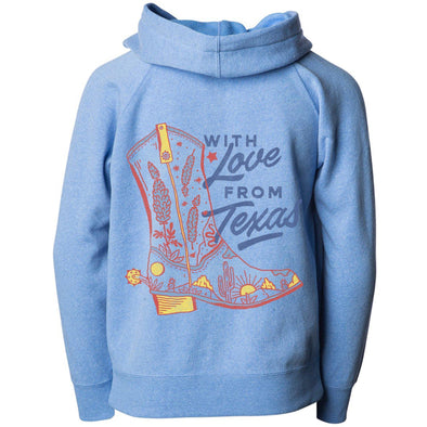 With Love TX Raglan Toddlers Zip Up Hoodie-CA LIMITED