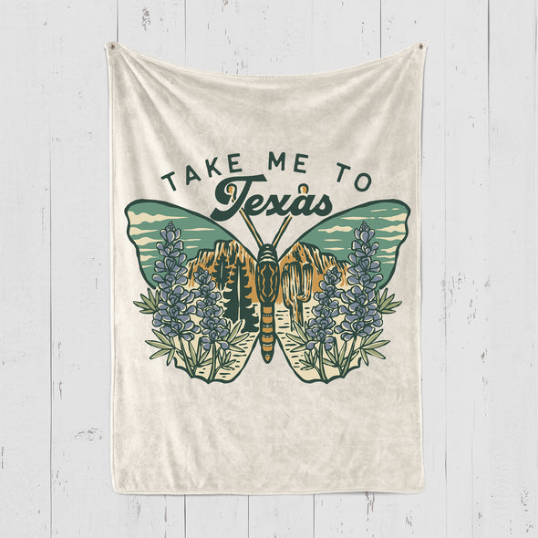 Take Me Texas Butterfly Blanket